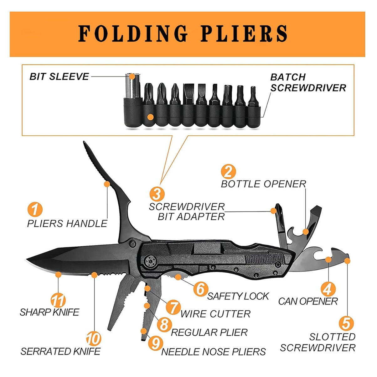 Herramienta multiusos 5 en 1 con estuche